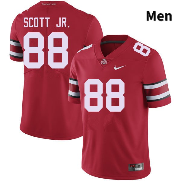 Ohio State Buckeyes Gee Scott Jr. Men's #88 Red Authentic Stitched College Football Jersey
